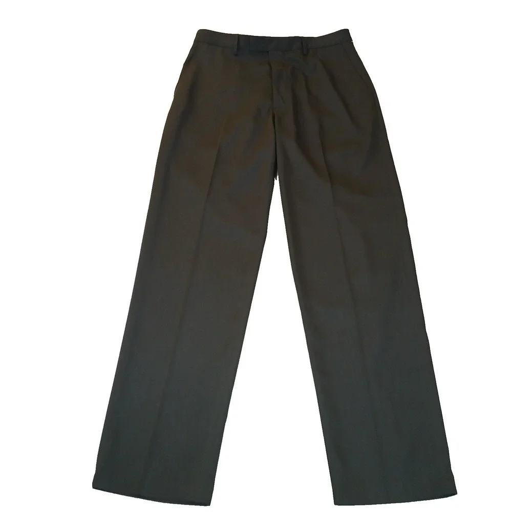 Haggar Smart Fiber Dress Pants Flat Front Classic Fit Black Men's 32X32 NWT